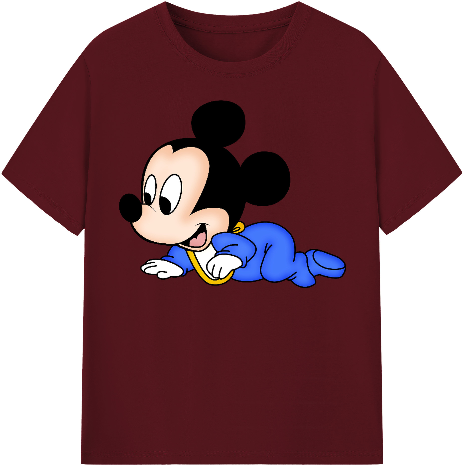 （画像用） ミッキーマウス Mickey Mouse 綿100％半袖Tシャツ（フロントプリント）